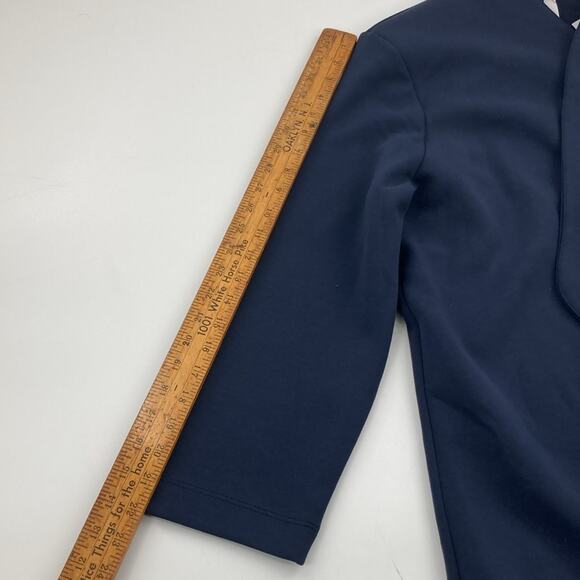 NY Collection Woman Navy Blue Open Front Ponte Knit Cardigan Size 1X New - Picture 13 of 14